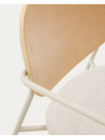 LINAY Schlittenstuhl aus Holz und Chenille Stoff und Metallbeinen