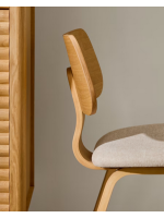 ANDROS chair with walnut or oak finish and chenille seat home design
