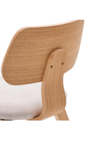 ANDROS chaise avec finition noyer ou chêne et assise chenille design maison