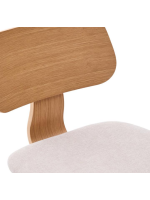 ANDROS chair with walnut or oak finish and chenille seat home design