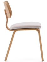 ANDROS sedia in noce o rovere e seduta in ciniglia design casa