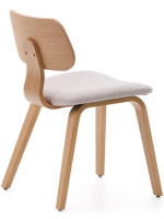 ANDROS chaise avec finition noyer ou chêne et assise chenille design maison