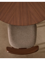 ANDROS Stuhl mit Walnuss oder Eichenholz Finish und Chenille Sitzfläche Home Design