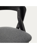 KOUFONISSI chair in black ash veneer and solid rubber wood legs with black finish