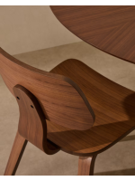 IOS chaise avec placage en noyer ou en chêne design maison