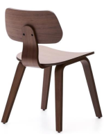 IOS chaise avec placage en noyer ou en chêne design maison