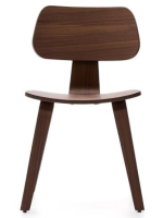 IOS chaise avec placage en noyer ou en chêne design maison