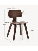 IOS chaise avec placage en noyer ou en chêne design maison