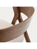 DONOUSSA chair in walnut ash veneer and solid rubber wood legs with walnut finish