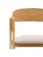 SIFNOS chaise en placage de frêne et pieds en bois d'hévéa massif avec finition naturelle design maison