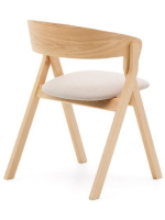 SIFNOS chaise en placage de frêne et pieds en bois d'hévéa massif avec finition naturelle design maison