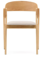 SIFNOS Silla en chapa de fresno y patas en madera maciza de caucho con acabado natural