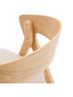 SIFNOS chaise en placage de frêne et pieds en bois d'hévéa massif avec finition naturelle design maison