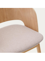 MILOS Silla en chapa de fresno y patas en madera maciza de caucho con acabado natural