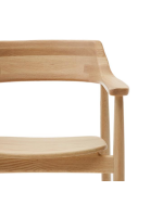 BUROMSKY sedia con braccioli in legno massello di rovere finitura naturale design casa