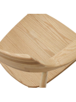 BUROMSKY sedia con braccioli in legno massello di rovere finitura naturale design casa