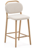 ALF stain resistant chenille stool choice of colour and solid oak structure