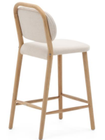 ALF in ciniglia antimacchia scelta colore e struttura in legno massello di rovere sgabello design