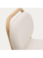 ALF stain resistant chenille stool choice of colour and solid oak structure