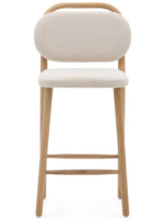 ALF stain resistant chenille stool choice of colour and solid oak structure