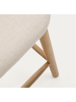 ALF stain resistant chenille stool choice of colour and solid oak structure