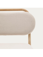 ALF poltrona in ciniglia antimacchia scelta colore e struttura in legno massello di rovere design