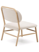 ALF poltrona in ciniglia antimacchia scelta colore e struttura in legno massello di rovere design
