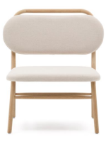 ALF fauteuil en chenille antitache choix de couleurs et structure en chêne massif