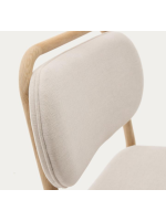 ALF poltrona in ciniglia antimacchia scelta colore e struttura in legno massello di rovere design