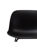 BALU' beige or black stool in polypropylene and metal seat height 75 cm for home or bar chalet ice cream parlors outside
