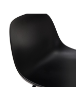 BALU' sgabello beige o nero in polipropilene e metallo altezza seduta 75 cm per casa o bar chalet gelaterie esterno