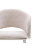 ACRON Hocker Sitzhöhe 65 cm aus beigen Chenille und beigen Metallbeinen Designer