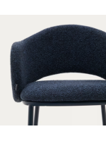 CURTIS tabouret choix de couleur assise h 65 cm en chenille épaisse et pieds en métal