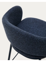 CURTIS tabouret choix de couleur assise h 65 cm en chenille épaisse et pieds en métal