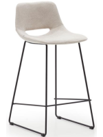 DRUF Hocker mit Sitzhöhe 65 oder 75 cm Stofffarbe zur Auswahl Beine aus schwarzem Metall