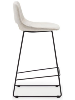 DRUF Hocker mit Sitzhöhe 65 oder 75 cm Stofffarbe zur Auswahl Beine aus schwarzem Metall