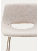 DRUF tabouret h assise 65 ou 75 cm choix de couleur en tissu et pieds en métal noir