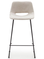 DRUF stool h seat 65 or 75 cm choice of color in fabric and black metal legs