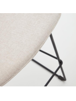 DRUF tabouret h assise 65 ou 75 cm choix de couleur en tissu et pieds en métal noir