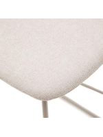 BABEL stool h seat 65 or 75 cm beige in in water repellent and stain resistant fabric and beige metal legs