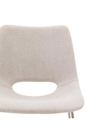 BABEL chaise en tissu beige antitache et pieds en métal beige