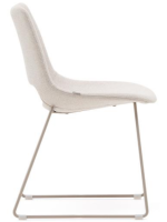 BABEL sedia in tessuto antimacchia beige e gambe in metallo beige design casa