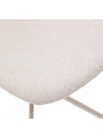 BABEL chaise en tissu beige antitache et pieds en métal beige