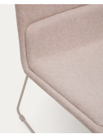 BABEL beige fabric armchair and beige metal legs home design
