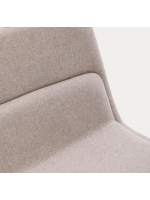 CABOT poltrona in tessuto beige e gambe in metallo color terracotta design casa