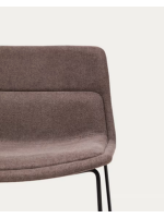 PAESTUM brauner Stoffsessel und schwarze Metallbeine Wohndesign