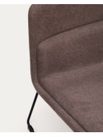 PAESTUM brauner Stoffsessel und schwarze Metallbeine Wohndesign