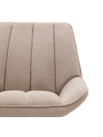 GOLFE Sillón en tejido chenilla beige y patas de metal pintado muebles de diseño para el hogar