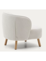 CLEO fauteuil en tissu chenille antitache choix de couleurs et pieds en hêtre massif naturel
