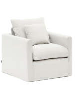 CELIDA Sillón desenfundable de algodón y lino